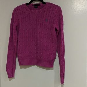 Ralph Lauren blue label cotton sweater fuchsia